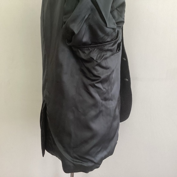 VTG Executive Collection Brown Gray Tweed Leather Button Suede Elbow Patch Coat - Picture 11 of 16